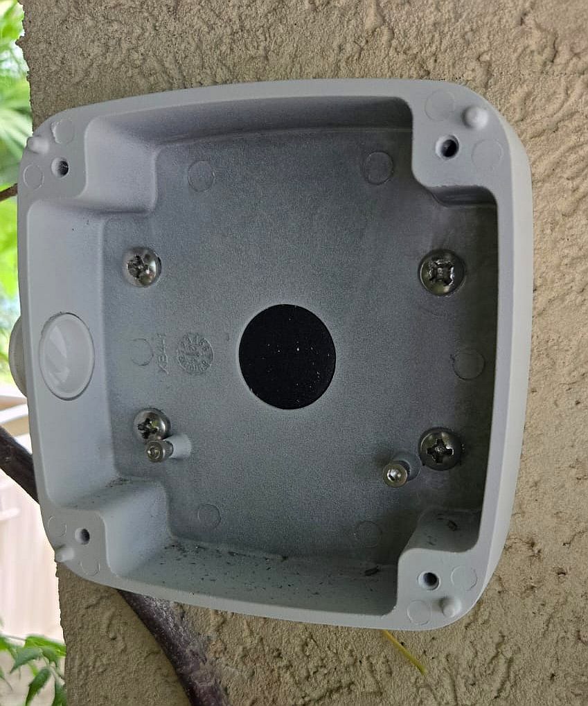 Junction box not completely sealed