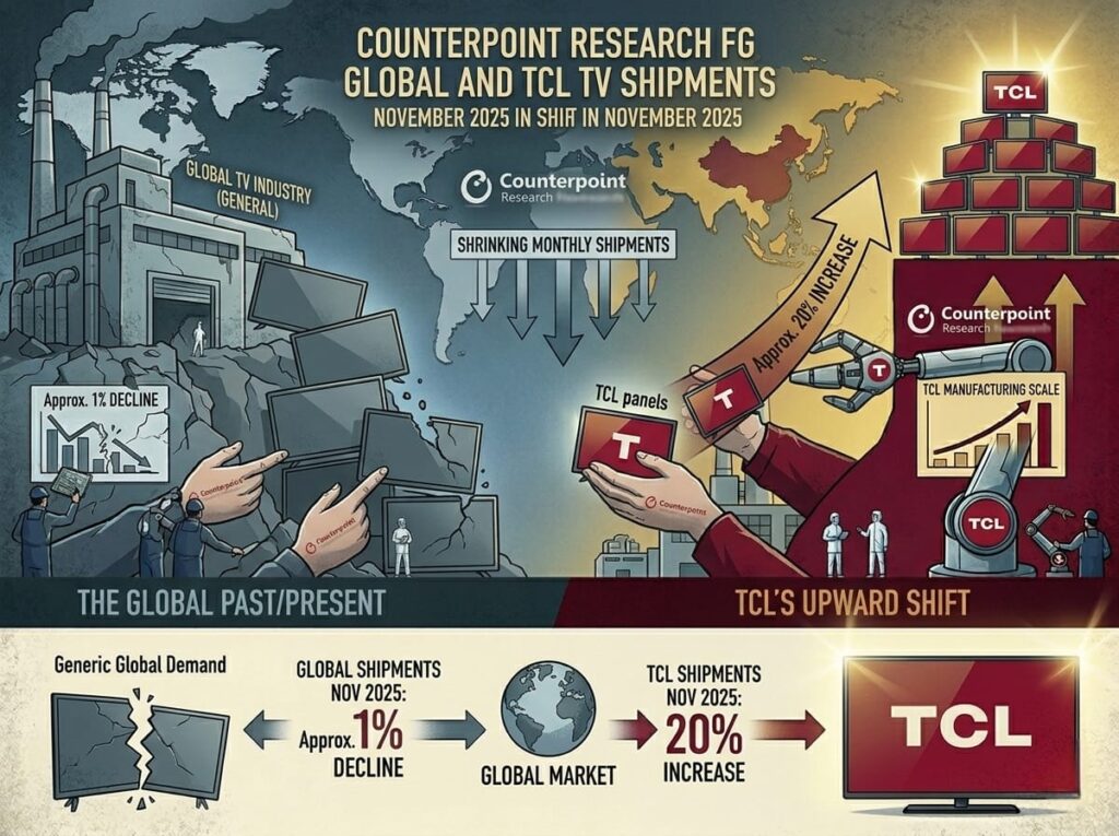 TCL increased its TV shipments by around 20 percent