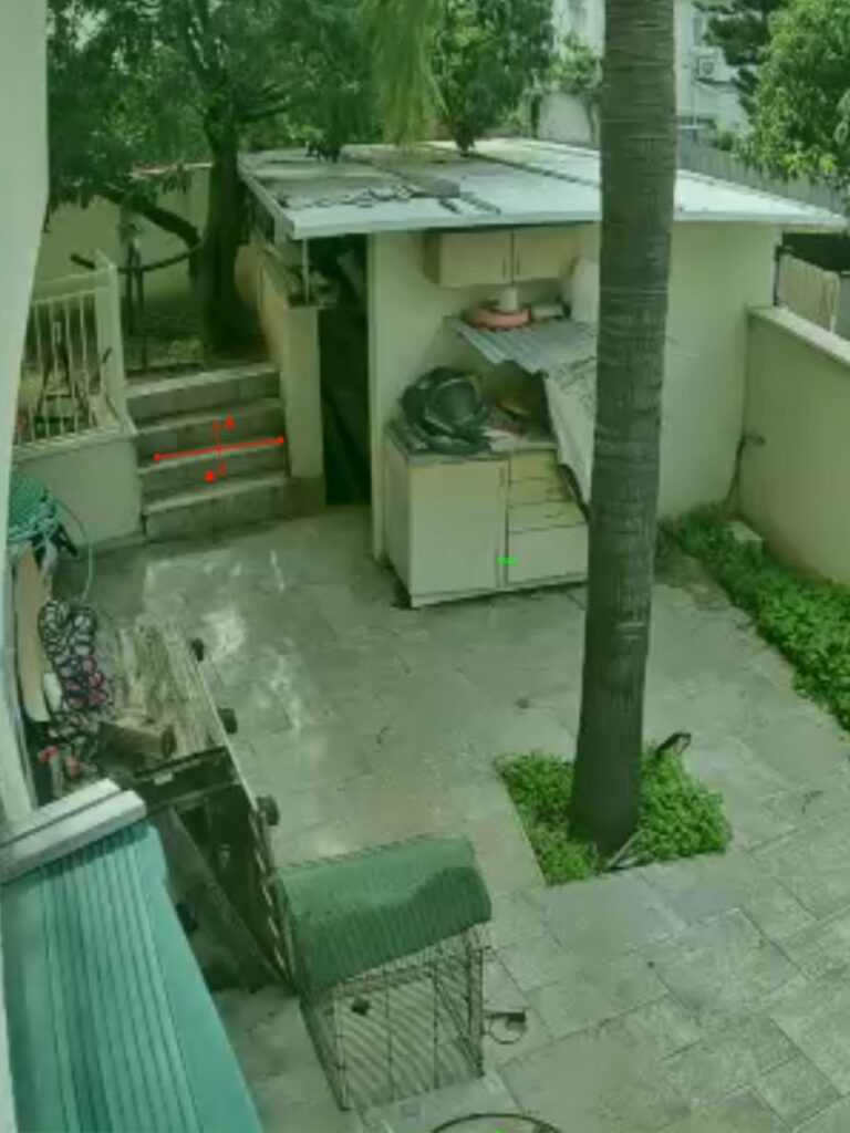 Line crossing in the stairs