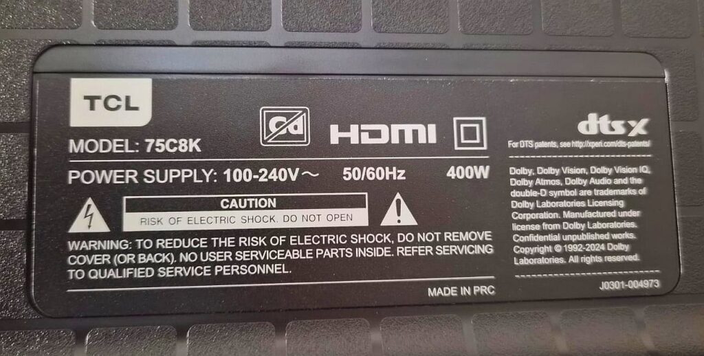 400 watts power consumption