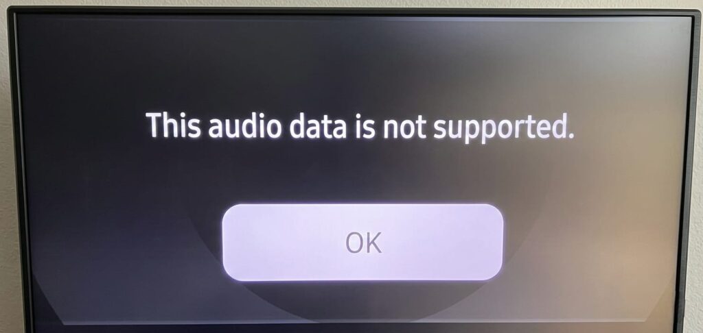 No DTS audio formats support
