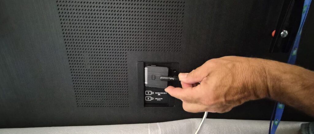 TV using a single integrated cable