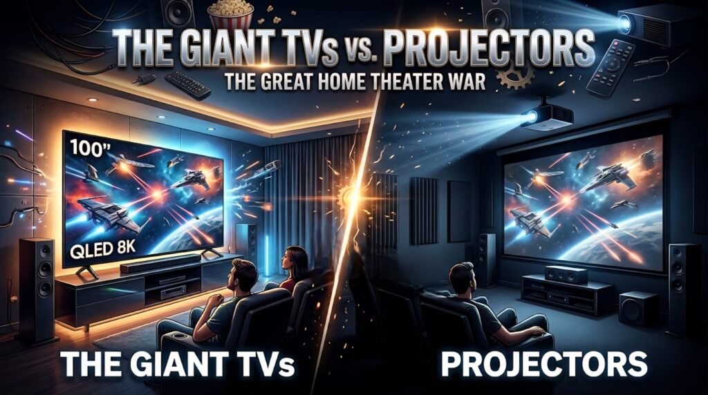 The Great Home Theater War: Giant TVs vs. Projectors