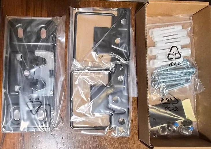 Slim-fit wall mount is included in the box