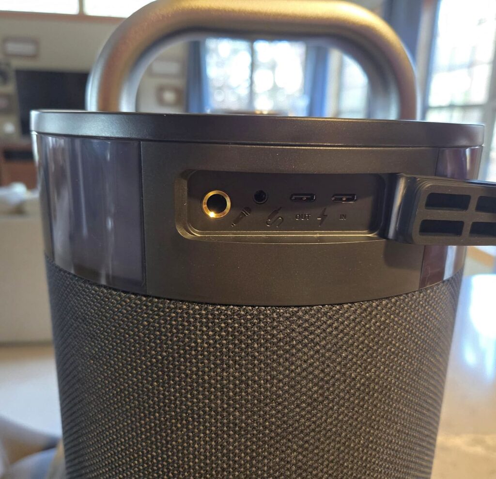 AUX, microphone input, and even reverse charging