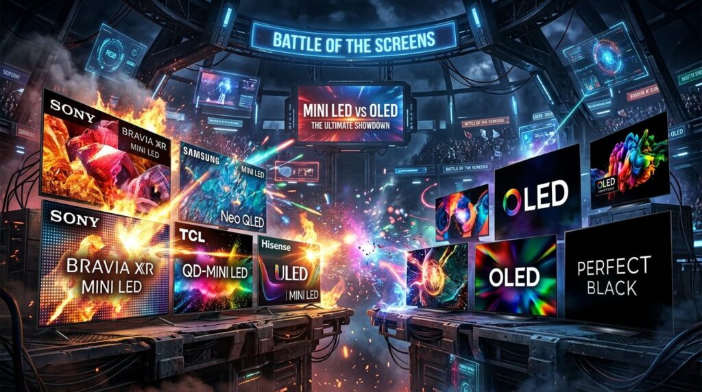 RGB Mini LED TVs vs OLED: Samsung, Sony, TCL Battle