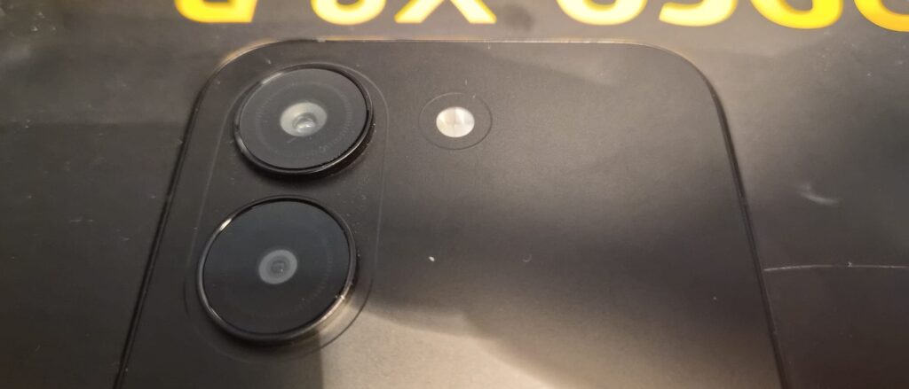 Matte glass back panel