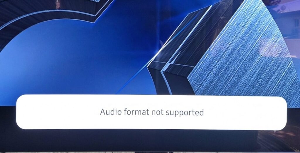 DTS audio format not supported